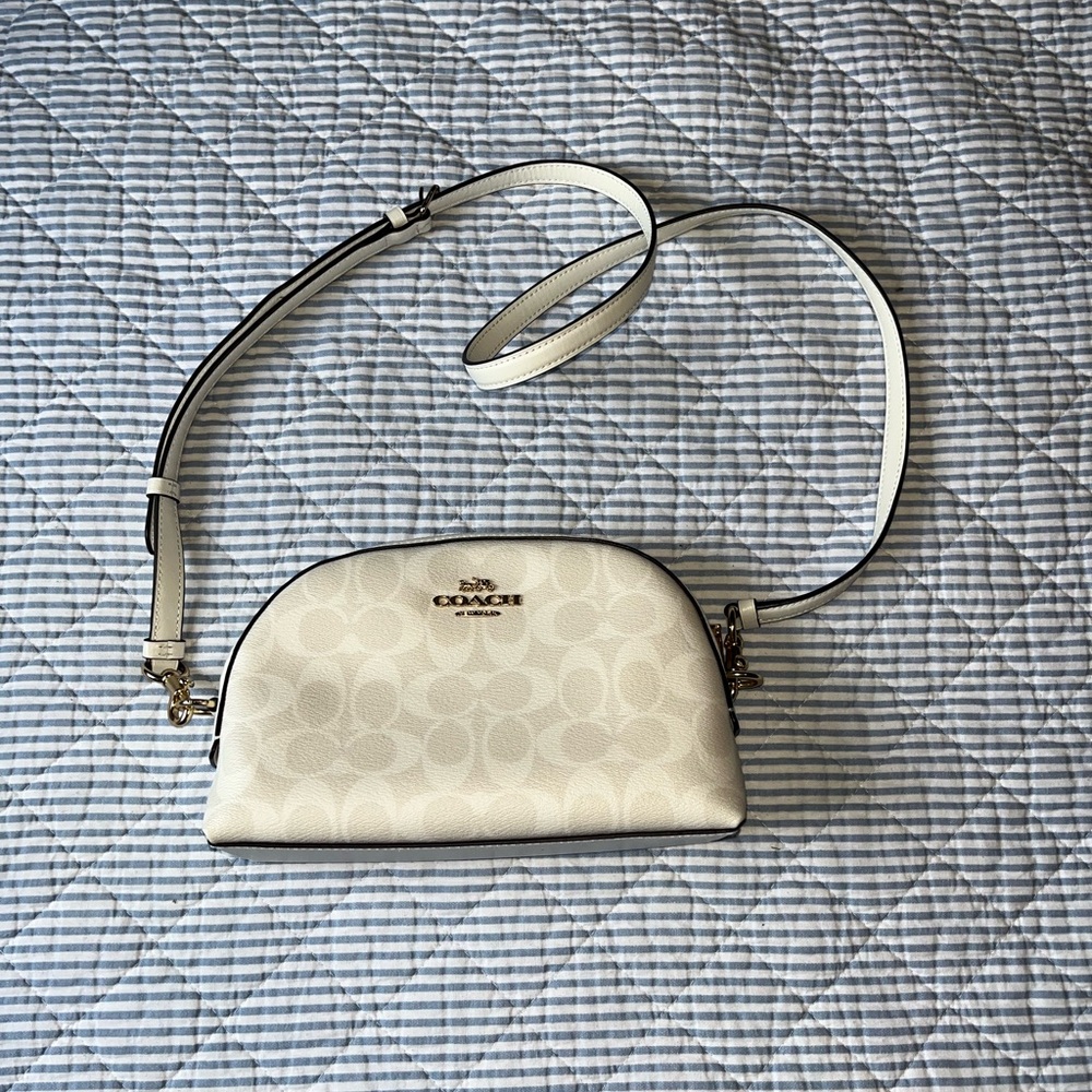 Coach white monogram Crossbody Bag